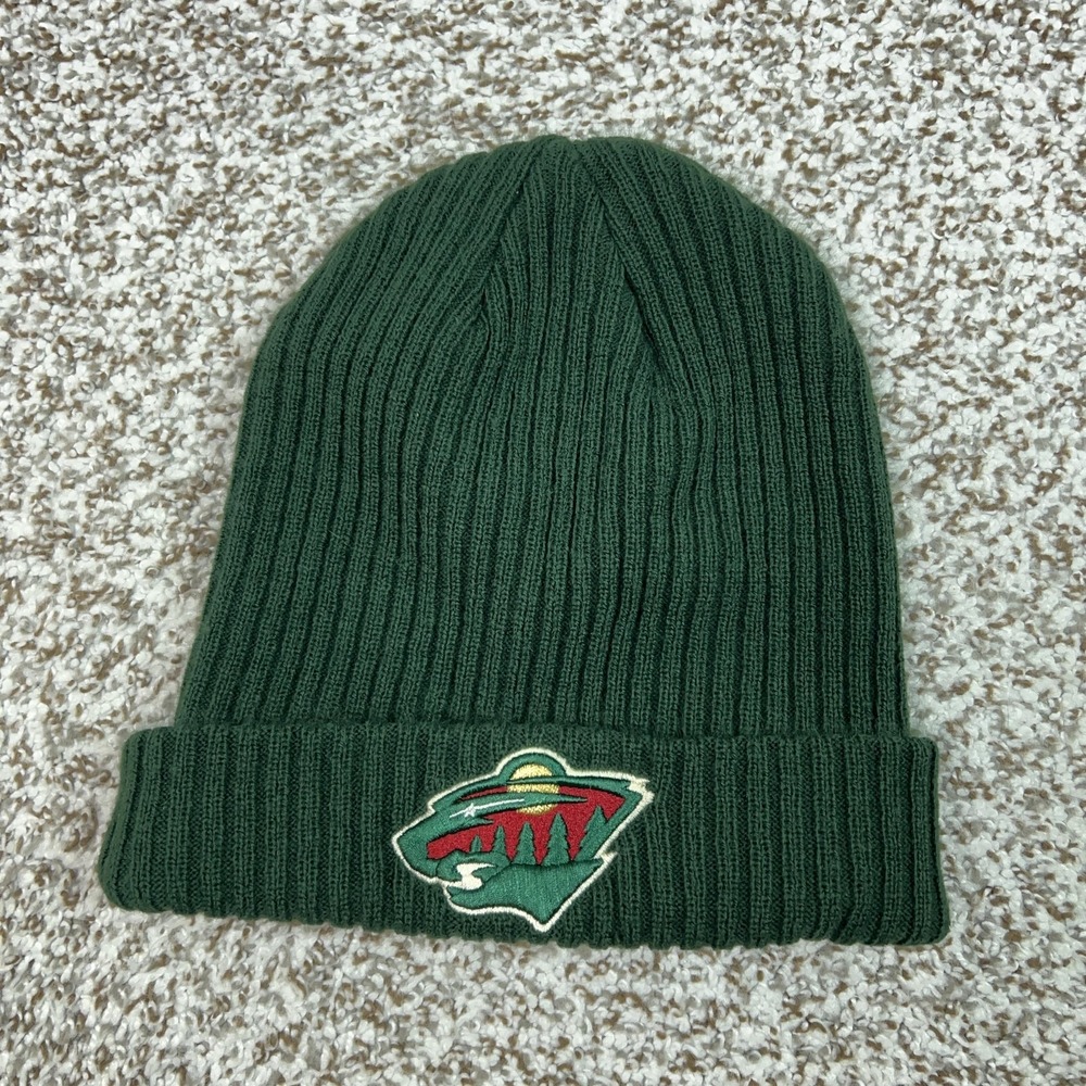 Minnesota Wild Hat Beanie Mens One Size Green NHL Hockey Fanatics Cuffed Knit